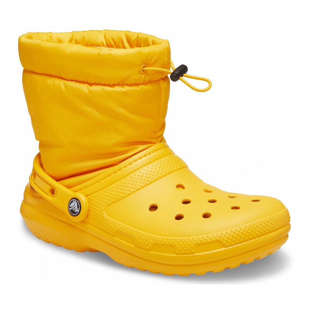 Yellow Men's Crocs Classic Lined Neo Puff Boots | NZ 0708YXFU